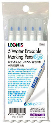 Picture of LEONIS 5 Water Erasable Marking Pens Blue [ 78008 ]