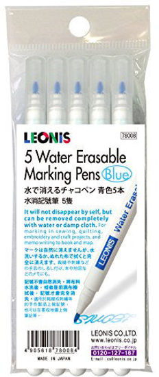 Picture of LEONIS 5 Water Erasable Marking Pens Blue [ 78008 ]