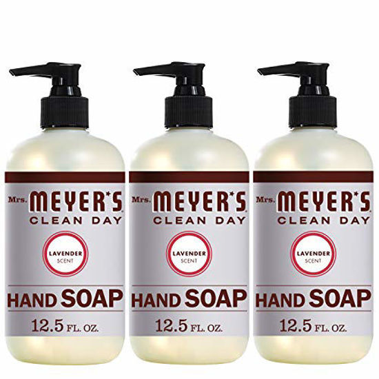 Picture of Mrs. Meyer's Clean Day Liquid Hand Soap, Cruelty Free and Biodegradable Formula, Lavender Scent, 12.5 Oz- Pack of 3