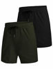 Picture of COOFANDY Men's 2 Pack Gym Workout Shorts Quick Dry Bodybuilding Weightlifting Pants Training Running Jogger with Pockets (Black/Olive Green, Medium)