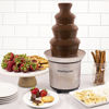 Picture of Nostalgia CFF986 32-Ounce Stainless Steel Chocolate Fondue Fountain, 2-Pound Capacity, Easy to Assemble 4 Tiers, Perfect For Nacho Cheese, BBQ Sauce, Ranch, Liqueurs