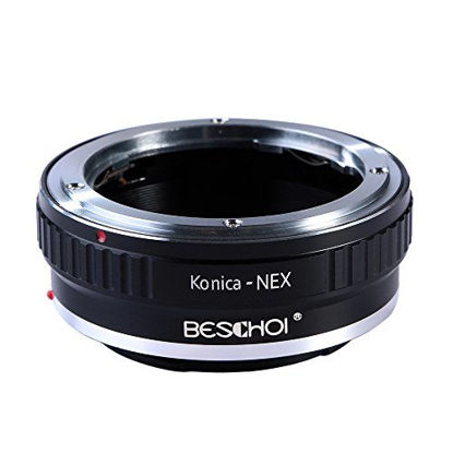Picture of Beschoi Lens Mount Adapter for Konica AR Lens to Sony NEX E-Mount Camera Body, fits Sony NEX-3 NEX-3C NEX-5 NEX-5C NEX-5N NEX-5R NEX-6 NEX-7 NEX-VG10 etc