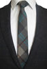 Picture of JEMYGINS 2.4" Mens Cotton Skinny Tie Plaid Striped Cashmere Wool Necktie (22)