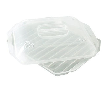 Picture of Nordic Ware Bacon Rack with Lid, 10.25x8x2 Inches, White