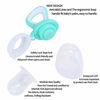 Picture of Baby Fruit Food Feeder Pacifier - Fresh Food Feeder, Silicone Infant Fruit Teething Toy, 2 Pack with 6 Silicone Sac and 1 Pacifier Clip (Cyan & Light Pink)