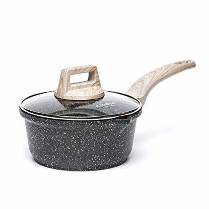 Picture of Carote 2-Quart Sauce Pan with Glass Lid,Soup Pot Nonstick Saucepan Granite Coating from Switzerland