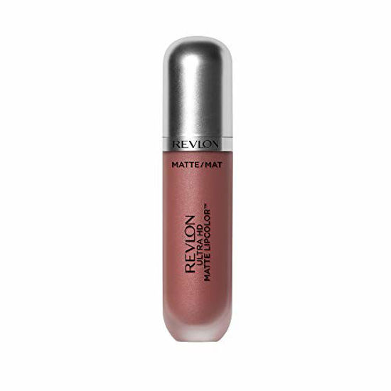 Picture of Revlon Ultra HD Matte Lipcolor, Velvety Lightweight Matte Liquid Lipstick In Nude / Brown, Forever (645), 0.2 oz