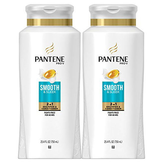 Pantene Shampoo, Conditioner and Hair Treatment Set, Smooth and Sleek for  Frizz Control, Safe for Color-Treated Hair