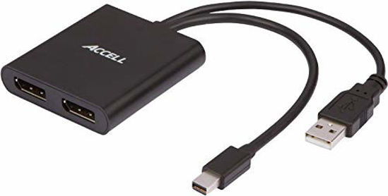 Picture of Accell mDP-2DP Multi Monitor Splitter - Mini DisplayPort 1.2 Multi-Stream Transport (MST) Hub - 1x Mini DisplayPort Connector, 2X DisplayPort outputs