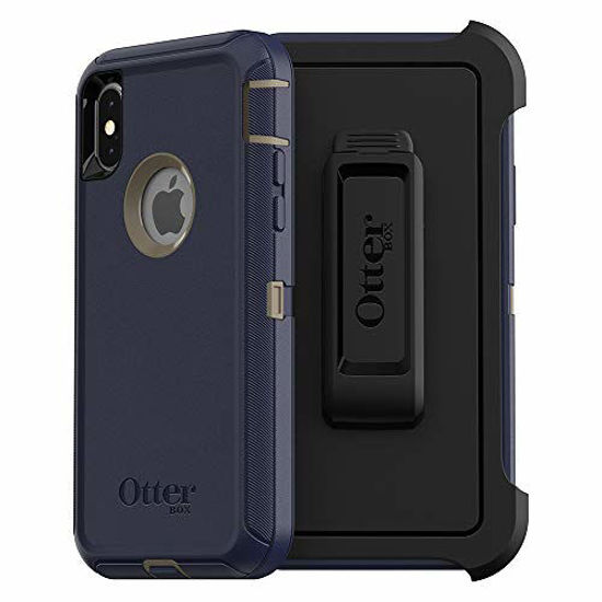 Picture of OtterBox DEFENDER SERIES SCREENLESS EDITION Case for iPhone Xs & iPhone X - Retail Packaging - DARK LAKE (CHINCHILLA/DRESS BLUES)