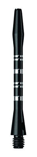 Picture of US Darts - Black Striped Aluminum Dart Shafts - 3 Sets (9 shafts), 2BA Medium (2 inch), O'rings