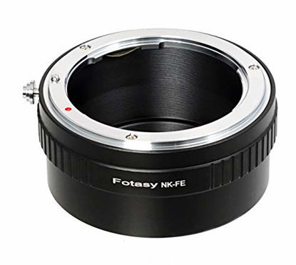 Picture of Fotasy Manual Nikon Lens to Sony E-Mount Adapter, Nikon F E Mount Adapter, Sony FE Nikon Adapter, fits Sony NEX-7 a3000 a3500 a5000 a5100 a6000 a6100 a6300 a6400 a6400 a6500 a6600 A7 A7R A7S I II III