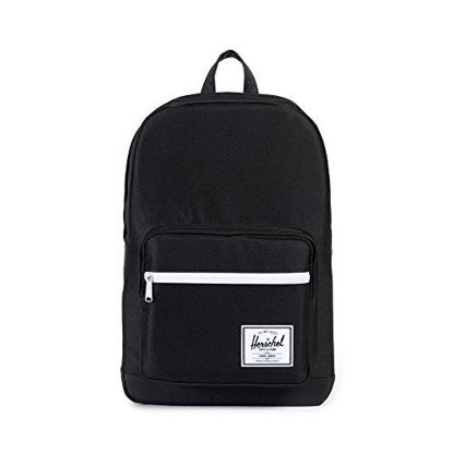 Picture of Herschel Pop Quiz Backpack, Black/Black Synthetic Leather, Classic 22L