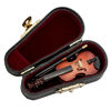 Picture of Violin Music Instrument Miniature Replica with Case, Size 3 in.