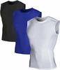 Picture of DEVOPS 3 Pack Men's Athletic Compression Shirts Sleeveless (2X-Large, Black/Blue/White)