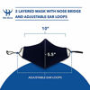 Picture of BLU HORN Face Mask XL(X-Large), with Nose Wire, Adjustable Loop, Breathable, Washable(3-Pack)