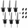 Picture of 6PCS Stainless Steel Pourers, BALTRE Speed pourer, Liquor Bottle Pourers and Vinegar Tapered Stopper Spout, Suitable for About 3/4" Bottle Mouth, Free Gift Sealed Dust Caps