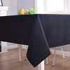 Picture of Biscaynebay Fabric Tablecloths, Water Resistant Spill Proof Tablecloths for Dining, Kitchen, Wedding and Parties, Black 52 by 70 Inches Rectangle