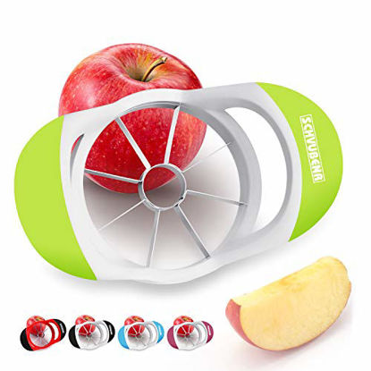 Picture of SCHVUBENR 3.5 Inch Apple Slicer - Professional Apple Cutter - Stainless Steel Apple Corer - Super Sharp Apple Slicer and Corer - Apple Corer Tool with 8 Sharp Blades(Green)