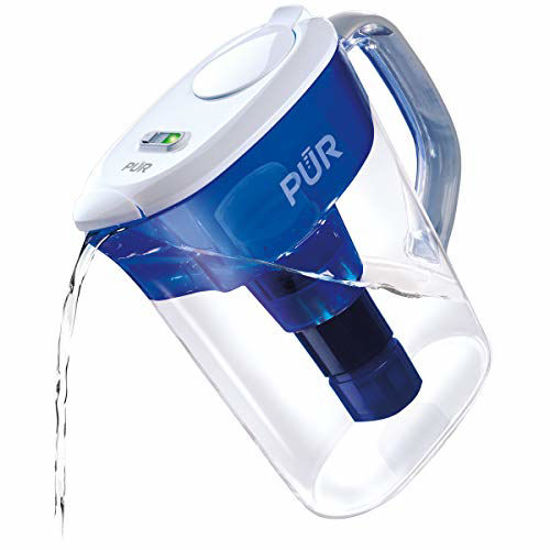 Picture of PUR Ultimate Filtration Water Filter Pitcher, 7 Cup, Clear/Blue