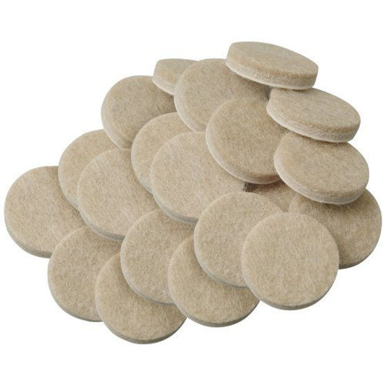 Picture of softtouch 4718595N Heavy Duty 3/4 Inch Felt Furniture Pads to Protect Hardwood Floors from Scratches, Linen, 20 Count