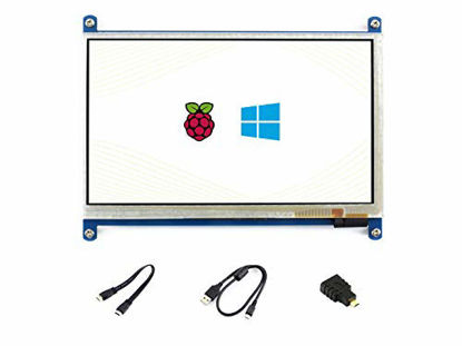 Picture of Waveshare 7inch HDMI LCD B for Various Systems Raspberry Pi/ Raspberry Pi 3 Model B+ 800x480 Rev3.1 Capacitive Touch Screen LCD Display HDMI Interface.