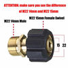 Picture of M MINGLE Pressure Washer Adapter, Metric M22 15mm Female Thread to M22 14mm Male Fitting, 4500 PSI