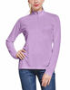 Picture of BALEAF Women's UPF 50+ Sun Protection T-Shirt Long Sleeve Half-Zip Thumb Hole Outdoor Performance Purple Size M