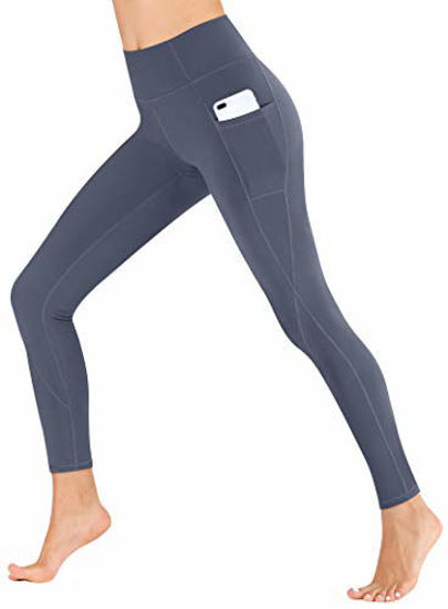 Promover Yoga Pants High Waist Leggings with Pockets 4 Way Stretch Tights 