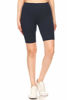 Picture of Leggings Depot LBK128-NAVY-S High Waist Solid Biker Shorts, Small