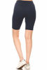 Picture of Leggings Depot LBK128-NAVY-S High Waist Solid Biker Shorts, Small