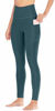 Picture of Ewedoos Women's Yoga Pants with Pockets - Leggings with Pockets, High Waist Tummy Control Non See-Through Workout Pants (EW320 Dark Green, X-Small)