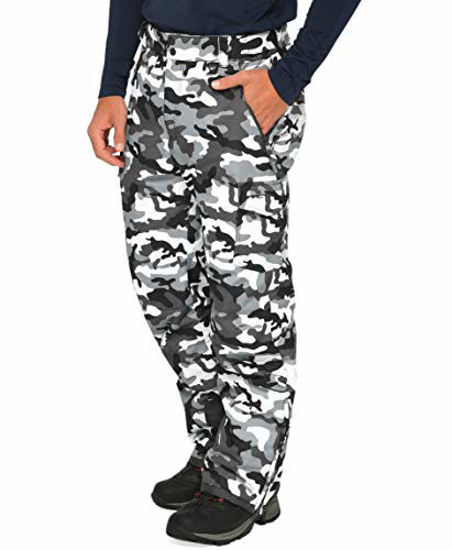 GetUSCart- Arctix Men's Snow Sports Cargo Pants, A6 Camo Black, 4X-Large  (52-54W 30L)