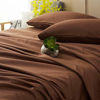 Picture of Sonoro Kate Sheets Super Soft Microfiber 1800 Thread Count 16 Inch Deep Pocket 4 Piece Queen Brown 