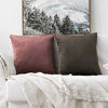 Picture of MIULEE Pack of 2 Decorative Velvet Pillow Covers Soft Square Throw Pillow Covers Solid Cushion Covers Pillow Cases for Sofa Bedroom Car 20 x 20 Inch 50 x 50 cm Dark Coffee