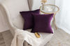 Picture of MIULEE Pack of 2 Velvet Pillow Covers Decorative Square Pillowcase Soft Solid Cushion Case for Sofa Bedroom Car 26 x 26 Inch Eggplant Purple