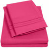 Picture of 1500 Supreme Collection Extra Soft Queen Sheet Set, Fuscia- Luxury Bed Sheet Set with Deep Pocket Wrinkle Free Hypoallergenic Bed Sheets, Queen Size, Fuscia