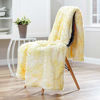 Picture of Chanasya Fuzzy Faux Fur Throw Blanket - Light Weight Blanket for Bed Couch and Living Room Suitable for Fall Winter and Spring (50x65 Inches) Yellow