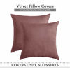 Picture of MIULEE Pack of 2 Velvet Pillow Covers Decorative Square Pillowcase Soft Solid Cushion Case for Sofa Bedroom Car 12 x 12 Inch Jam