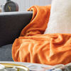 Picture of Bedsure Fleece Blanket Twin Size Orange Lightweight Twin Blanket Super Soft Cozy Luxury Bed Blanket Microfiber