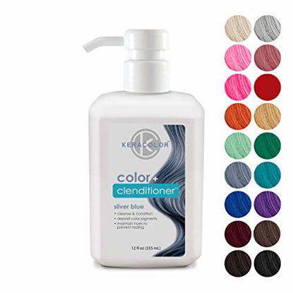 Picture of Keracolor Clenditioner Color Depositing Conditioner Colorwash, Silver Blue, 12 fl oz