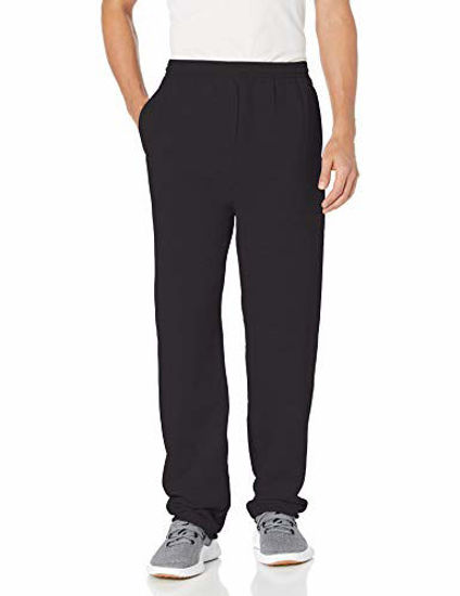 GetUSCart- Hanes mens Ecosmart Fleece Sweatpant With Pocket Pants, Black,  X-Large US
