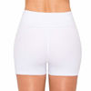 Picture of ALWAYS Women's 3" Bike Shorts with Pockets - High Waist Compression Running Workout Athletic Yoga Pants White L