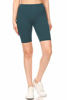 Picture of Leggings Depot LBKX128-TEAL-3X High Waist Solid Biker Shorts, 3X Plus