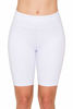 Picture of ALWAYS Women's 8" Bike Shorts with Pockets - High Waist Compression Running Workout Athletic Yoga Pants White XL