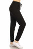 Picture of Leggings Depot JGA128-BLACK-L Solid Jogger Track Pants, Black, Large