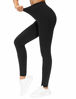 Picture of THE GYM PEOPLE High Waist Yoga Pants with Pockets,Tummy Control Running Yoga Leggings for Women Power Flex Workout Pants (Medium, Black  )