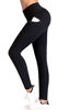 Picture of IUGA High Waist Yoga Pants with Pockets,Tummy Control, Workout Pants for Women 4 Way Stretch Yoga Leggings with Pockets (Black I840, XS)