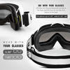 Picture of OutdoorMaster OTG Ski Goggles - Over Glasses Ski/Snowboard Goggles for Men, Women & Youth - 100% UV Protection (Stripe Frame + VLT 10.7% Grey Lens)