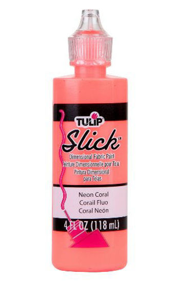 Picture of TULIP Dimensional Fabric Paint 4oz Slick Neon Coral